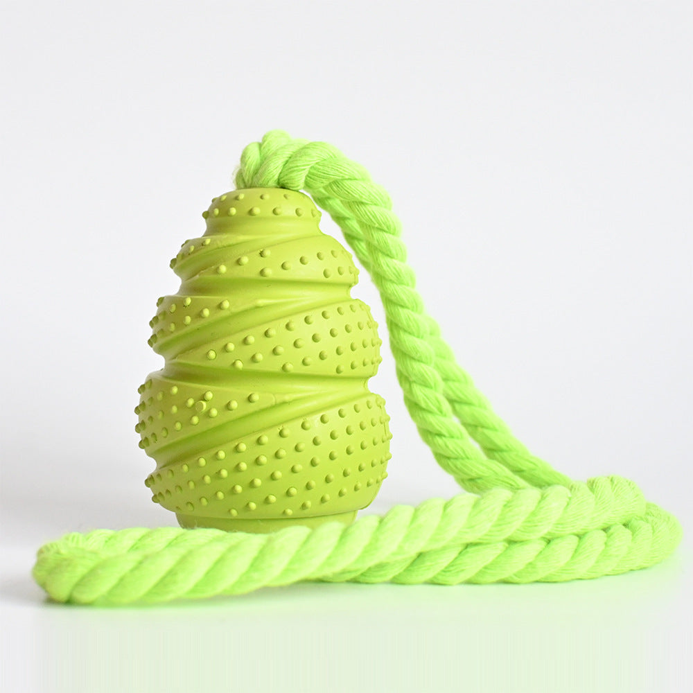 Rubber Treat-Dispensing Dog Toy — Durable Interactive Chew Ball
