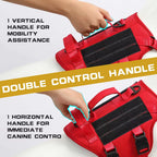 Tactical No-Pull Dog Harness With Dual Handles — Reflective, Large Dogs