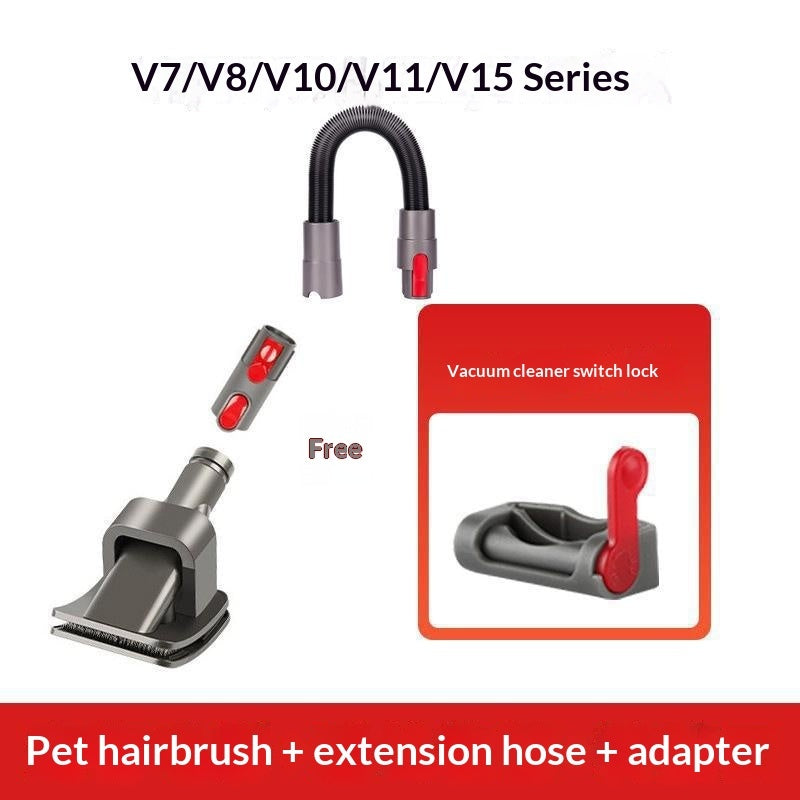 Pet Grooming Vacuum Brush Attachment — Hose Nozzle for Dog & Cat Hair