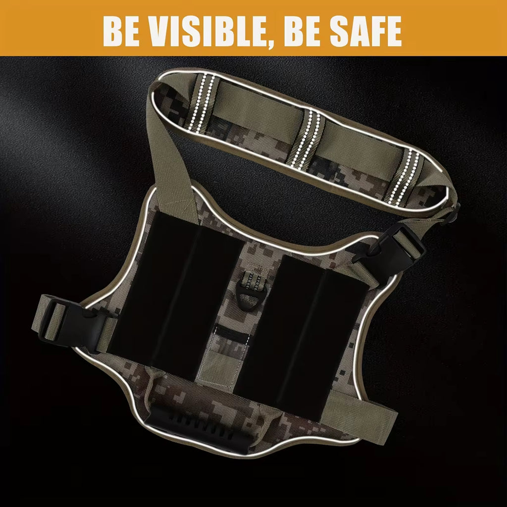 Tactical No-Pull Dog Harness — Adjustable Reflective Vest with Handle