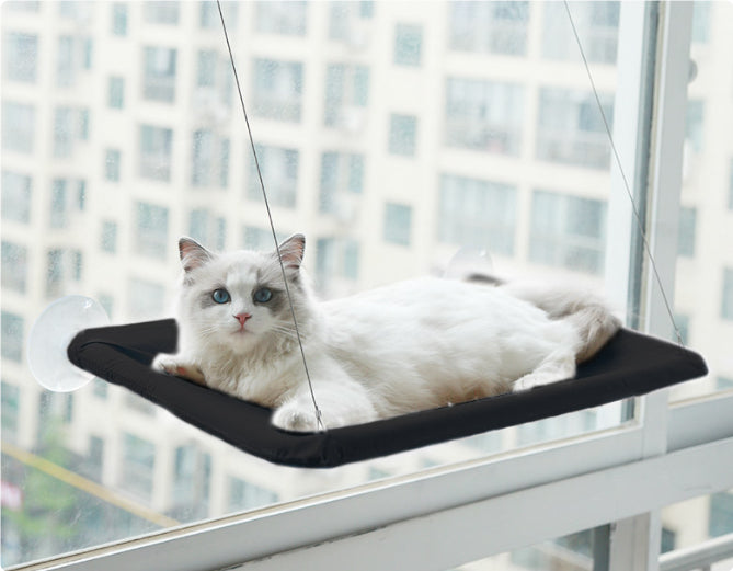 Cat Window Hammock — Suction Cup Wall-Mounted Perch for Cats