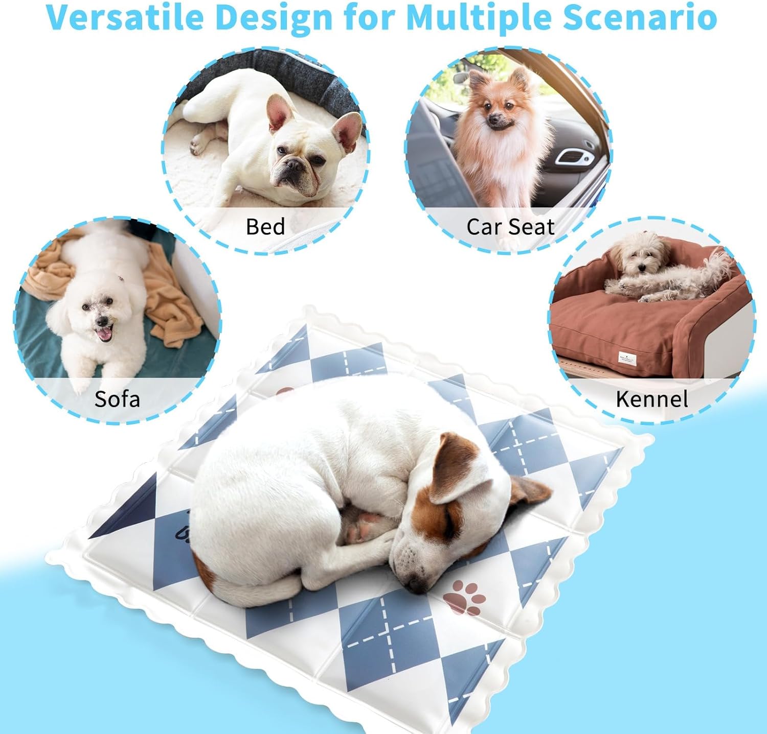 Cooling Gel Pet Mat — Summer Ice Pad Sleeping Mat for Dogs & Cats