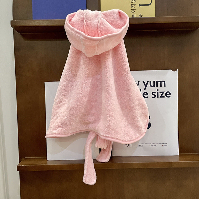 Dog Bathrobe Quick-Dry Towel Wrap — Absorbent Bath Robe for All Seasons