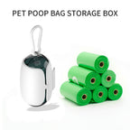 Dog Poop Bag Dispenser With Leash Clip — Capsule Style, Biodegradable Bags